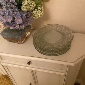 PRINCESS HOUSE FANTASIA PLATES LUNCHEON /SALAD 8x8 INCH POINTSETTIA SET OF 8